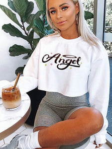 Angel Crop Sweatshirt (WHITE)